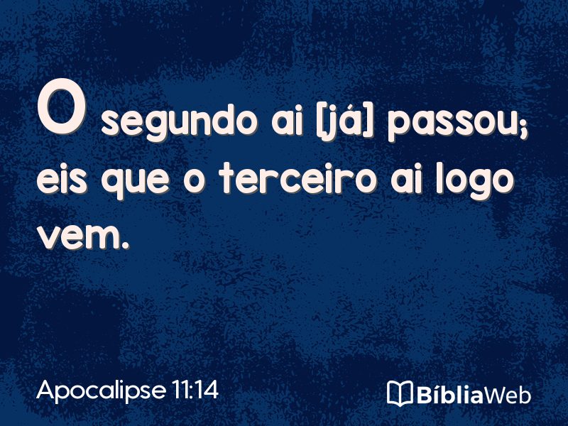 Apocalipse 11:14 em imagem para compartilhar