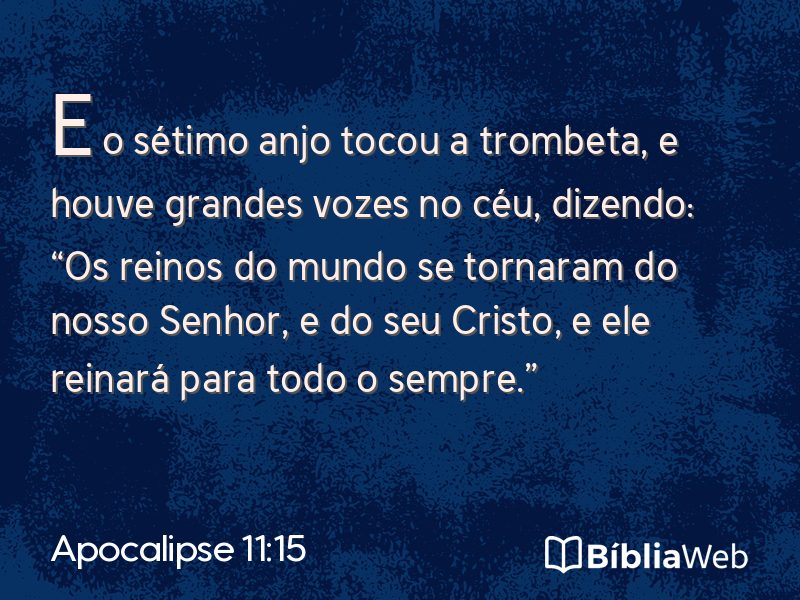 Apocalipse 11:15 em imagem para compartilhar