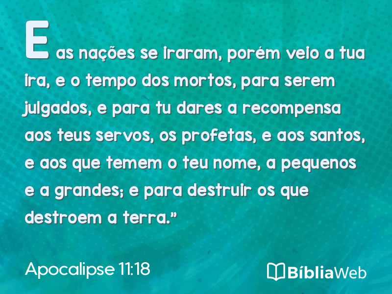 Apocalipse 11:18 em imagem para compartilhar
