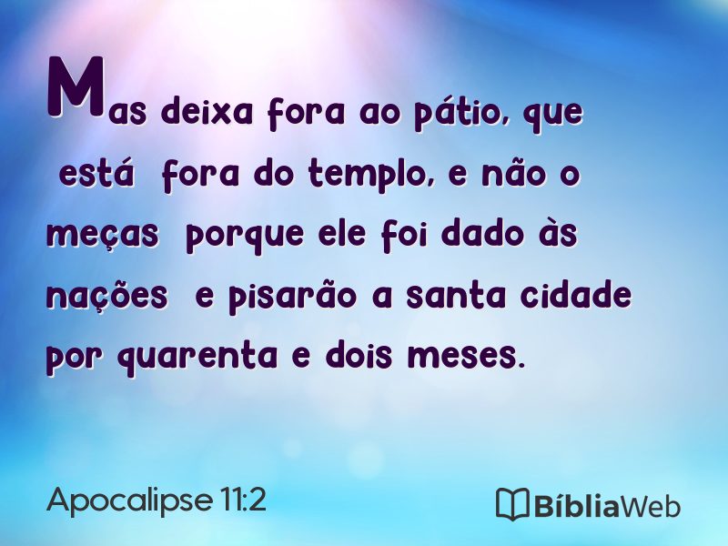 Apocalipse 11:2 em imagem para compartilhar