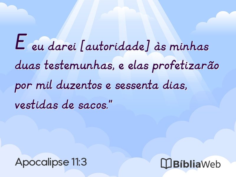 Apocalipse 11:3 em imagem para compartilhar