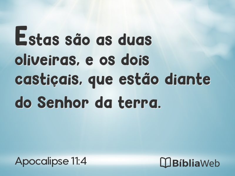 Apocalipse 11:4 em imagem para compartilhar