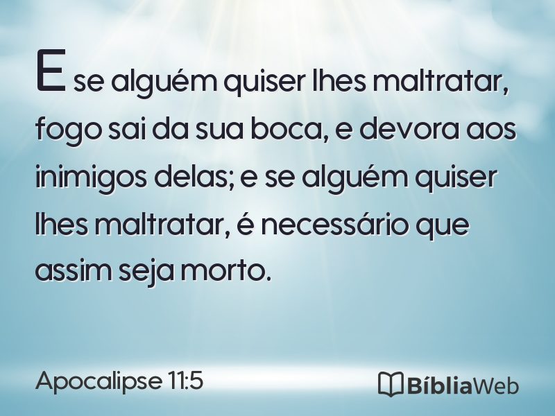 Apocalipse 11:5 em imagem para compartilhar