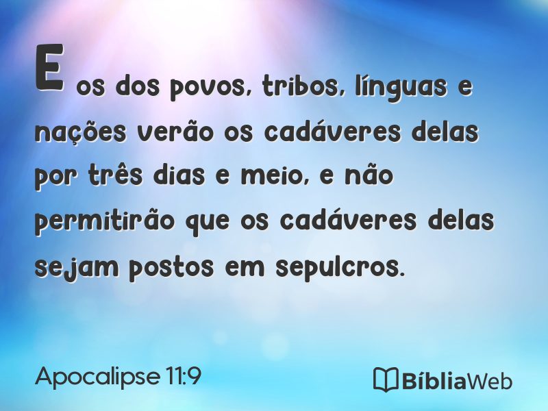 Apocalipse 11:9 em imagem para compartilhar