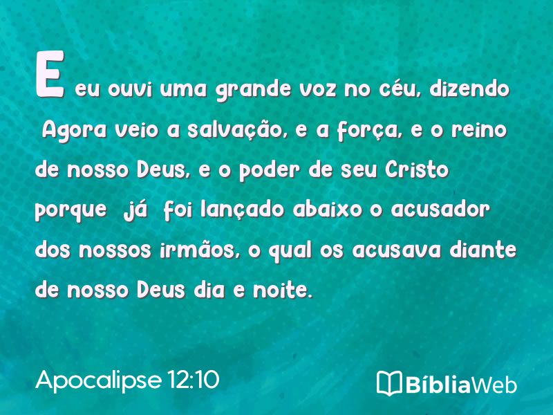 Apocalipse 12:10 em imagem para compartilhar