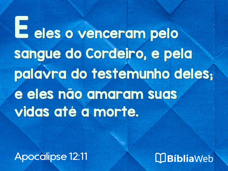 Apocalipse 12:11 em imagem para compartilhar