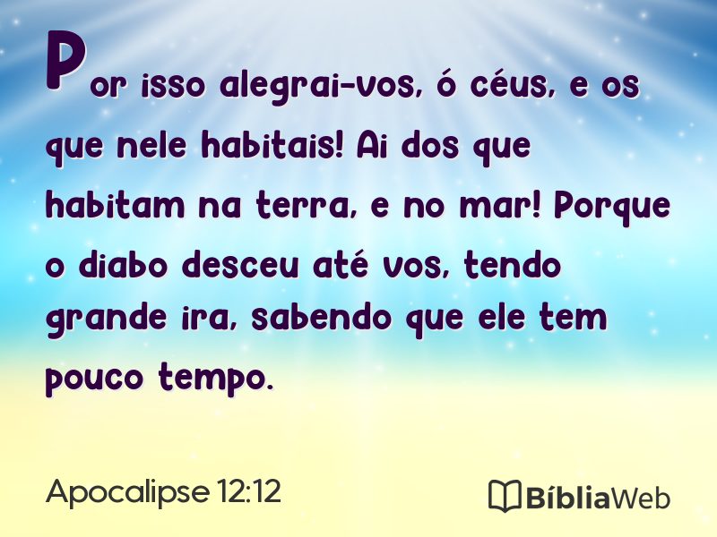 Apocalipse 12:12 em imagem para compartilhar