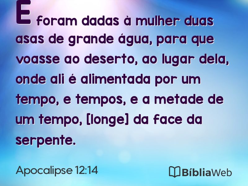 Apocalipse 12:14 em imagem para compartilhar