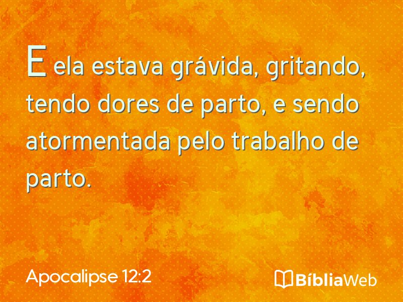 Apocalipse 12:2 em imagem para compartilhar