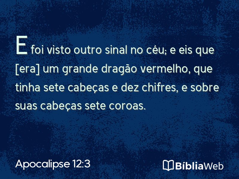 Apocalipse 12:3 em imagem para compartilhar