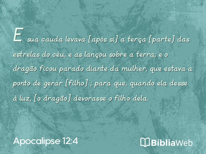 Apocalipse 12:4 em imagem para compartilhar
