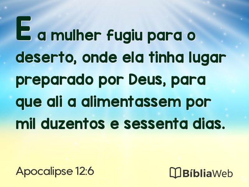 Apocalipse 12:6 em imagem para compartilhar