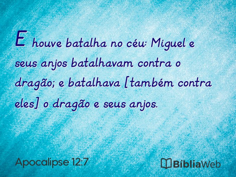 Apocalipse 12:7 em imagem para compartilhar
