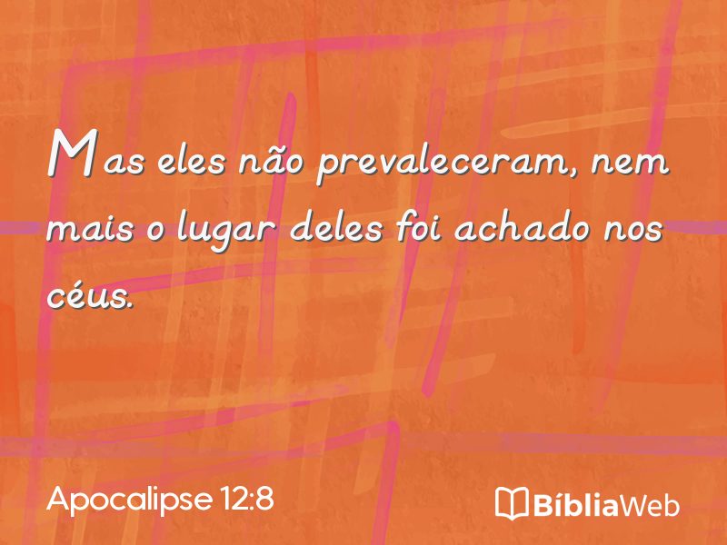 Apocalipse 12:8 em imagem para compartilhar