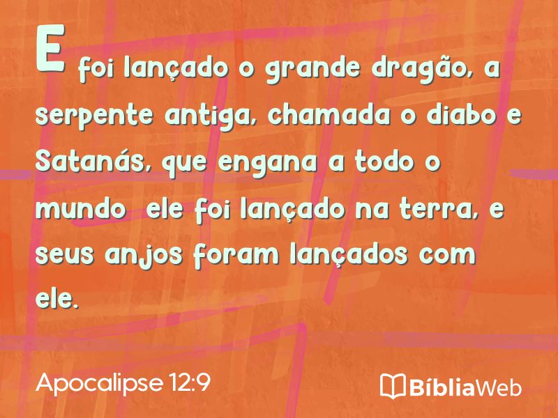 Apocalipse 12:9 em imagem para compartilhar