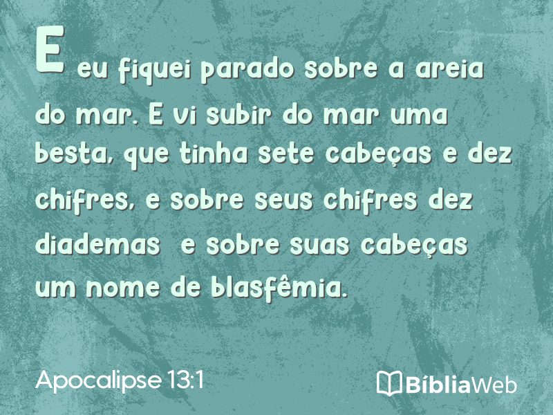 Apocalipse 13:1 em imagem para compartilhar