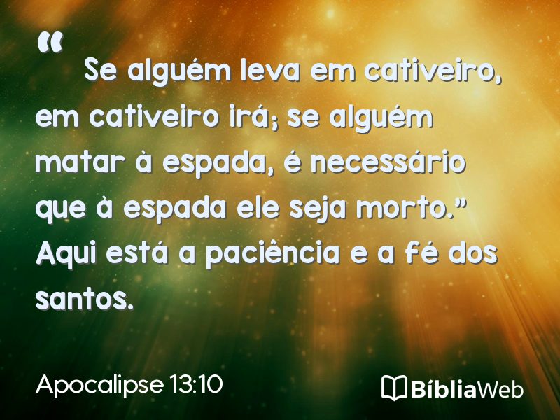 Apocalipse 13:10 em imagem para compartilhar
