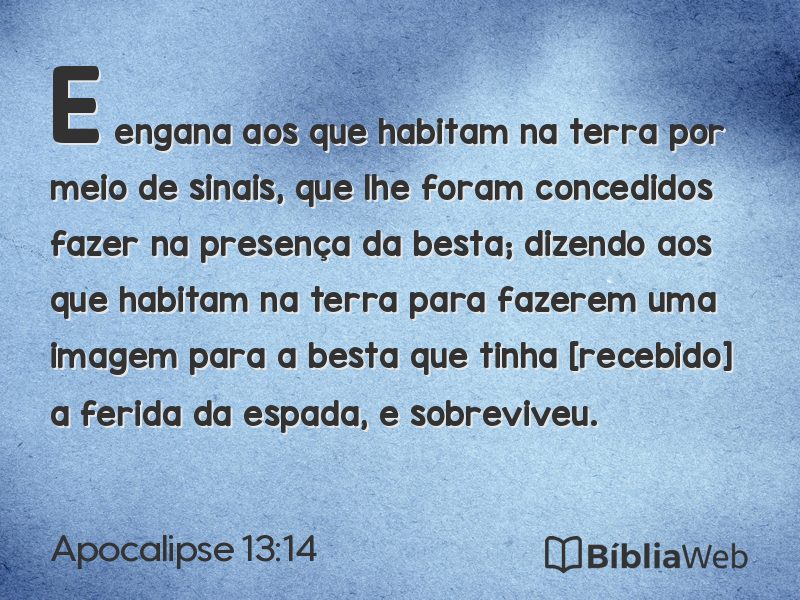 Apocalipse 13:14 em imagem para compartilhar