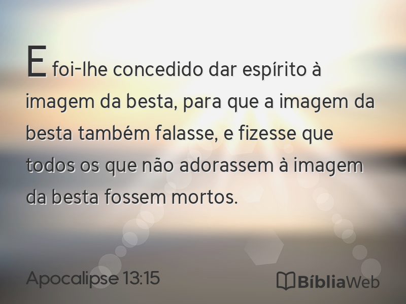 Apocalipse 13:15 em imagem para compartilhar
