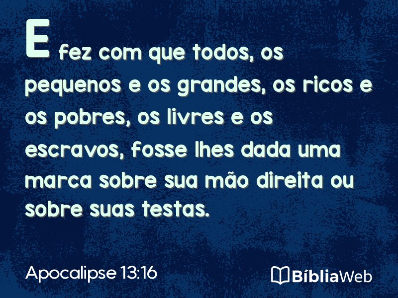 Apocalipse 13:16 em imagem para compartilhar