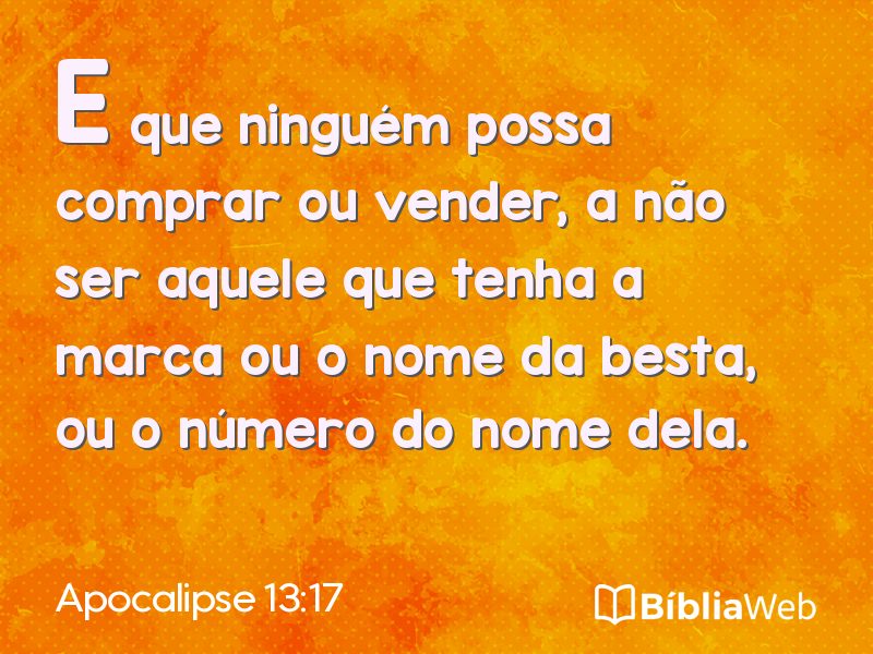 Apocalipse 13:17 em imagem para compartilhar
