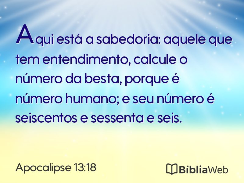 Apocalipse 13:18 em imagem para compartilhar