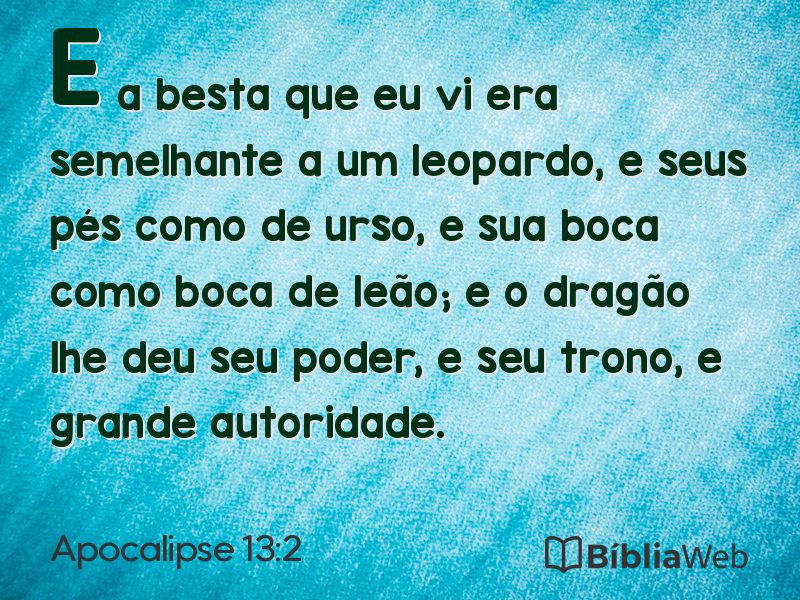 Apocalipse 13:2 em imagem para compartilhar