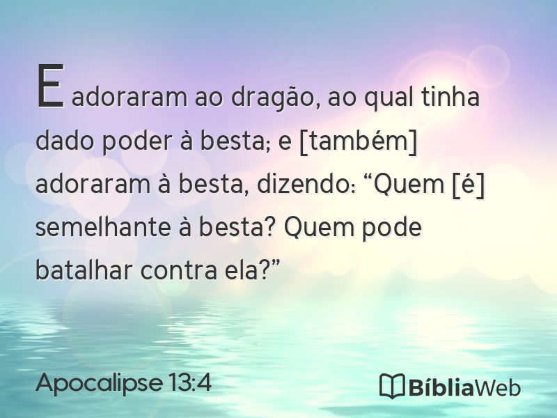 Apocalipse 13:4 em imagem para compartilhar