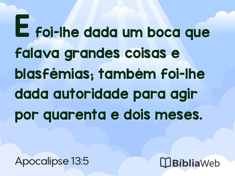 Apocalipse 13:5 em imagem para compartilhar