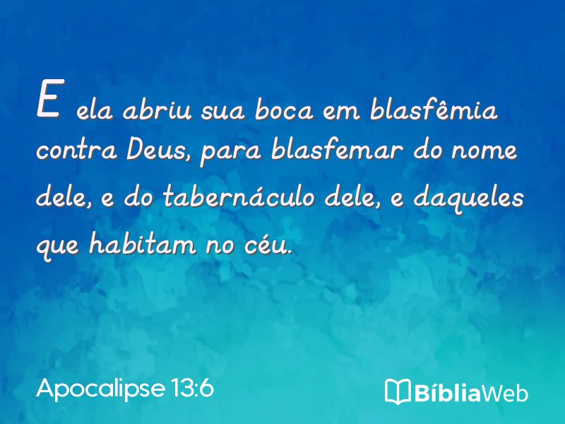 Apocalipse 13:6 em imagem para compartilhar