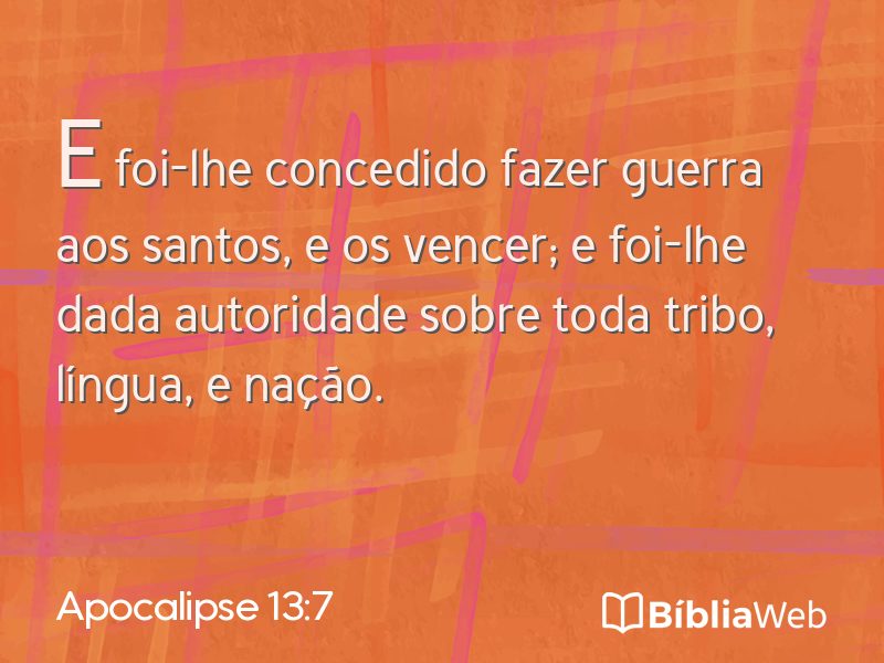 Apocalipse 13:7 em imagem para compartilhar