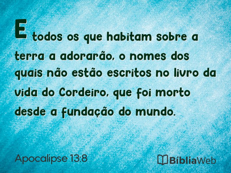 Apocalipse 13:8 em imagem para compartilhar