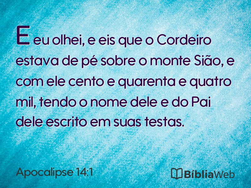 Apocalipse 14:1 em imagem para compartilhar