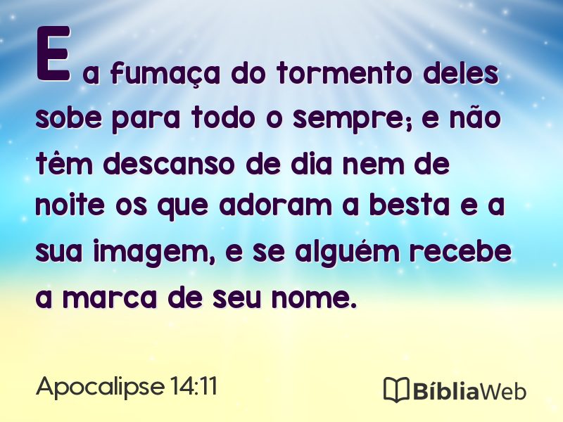Apocalipse 14:11 em imagem para compartilhar