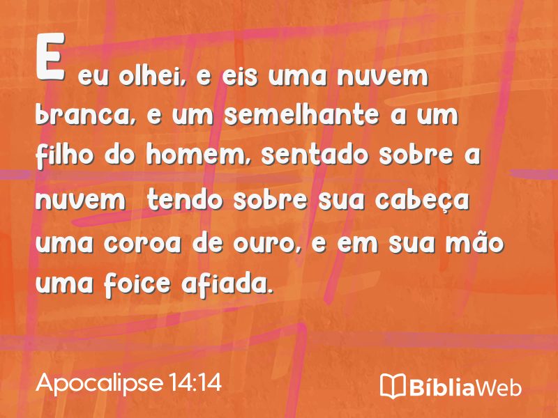 Apocalipse 14:14 em imagem para compartilhar