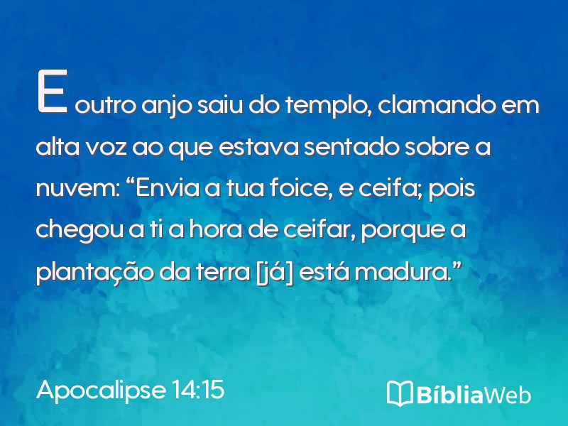 Apocalipse 14:15 em imagem para compartilhar