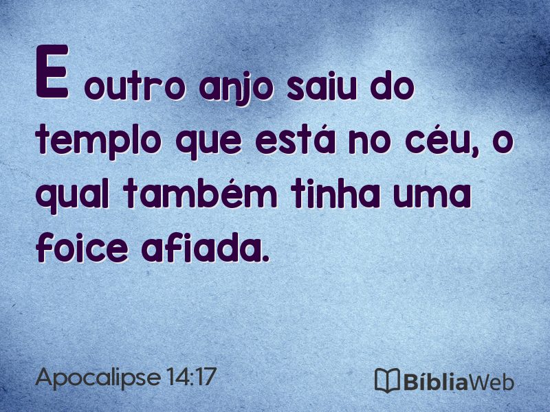 Apocalipse 14:17 em imagem para compartilhar