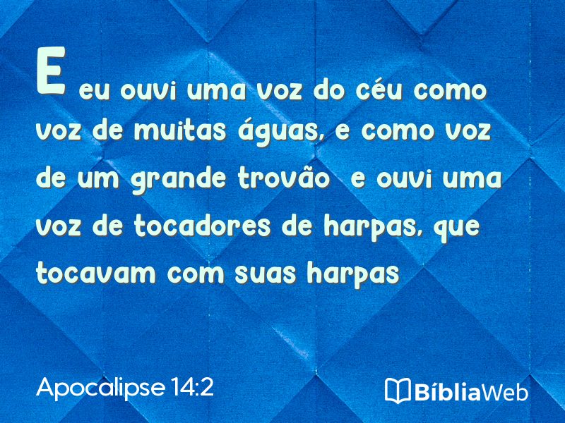 Apocalipse 14:2 em imagem para compartilhar