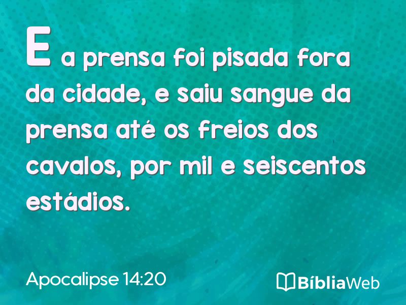 Apocalipse 14:20 em imagem para compartilhar