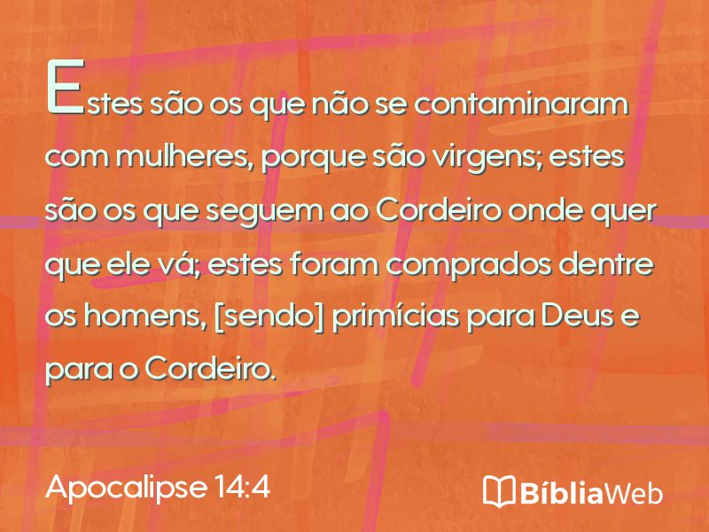 Apocalipse 14:4 em imagem para compartilhar