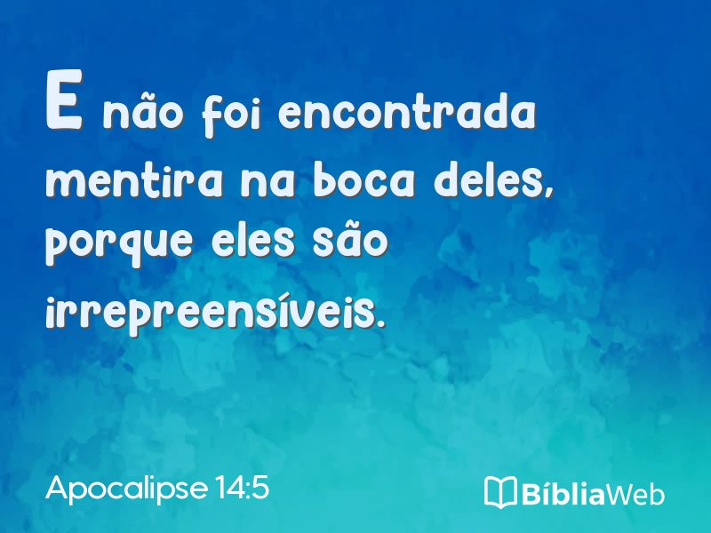 Apocalipse 14:5 em imagem para compartilhar