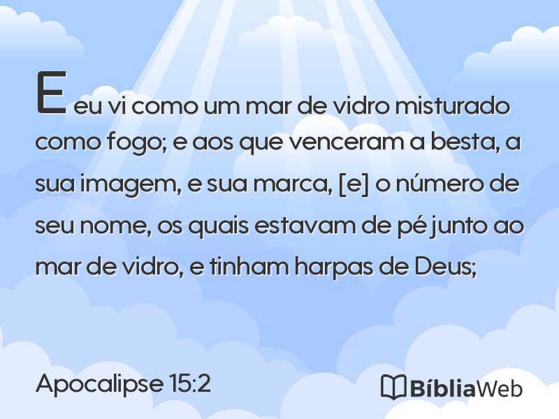 Apocalipse 15:2 em imagem para compartilhar