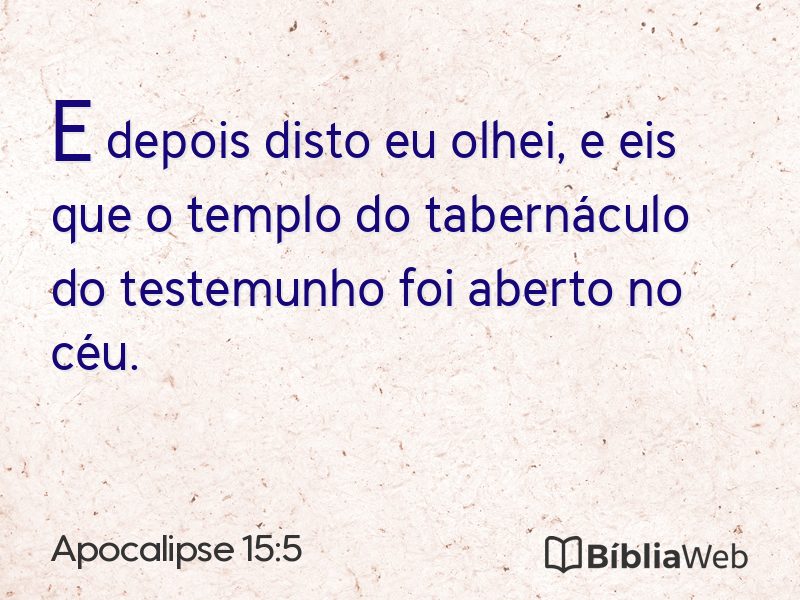 Apocalipse 15:5 em imagem para compartilhar