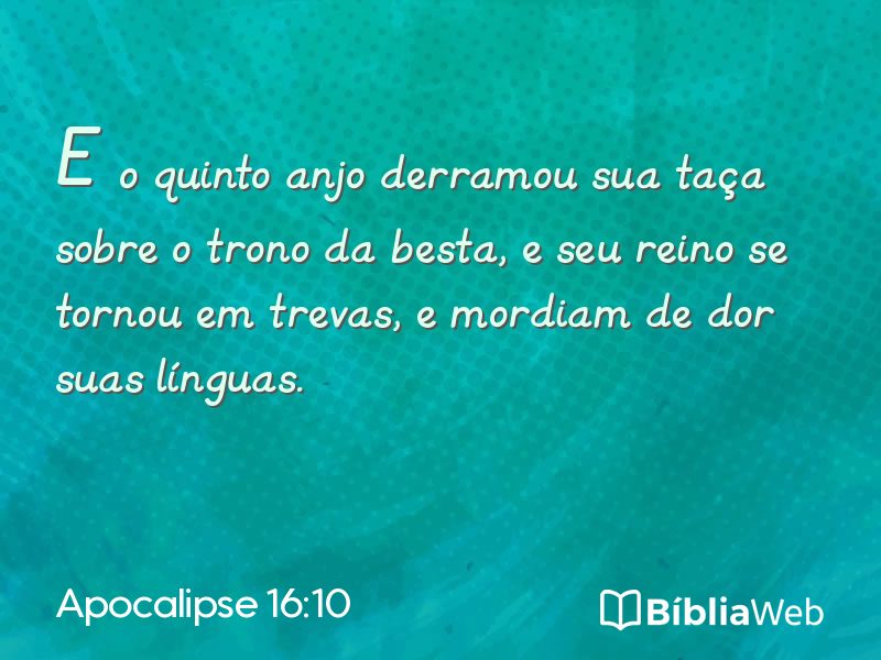 Apocalipse 16:10 em imagem para compartilhar