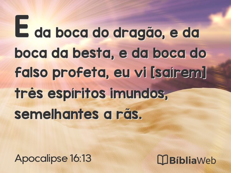 Apocalipse 16:13 em imagem para compartilhar