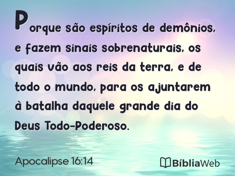 Apocalipse 16:14 em imagem para compartilhar