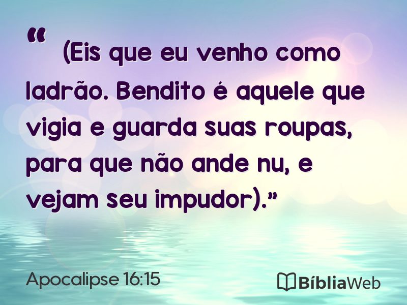 Apocalipse 16:15 em imagem para compartilhar