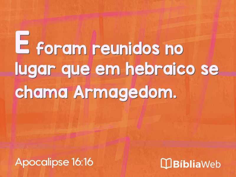 Apocalipse 16:16 em imagem para compartilhar