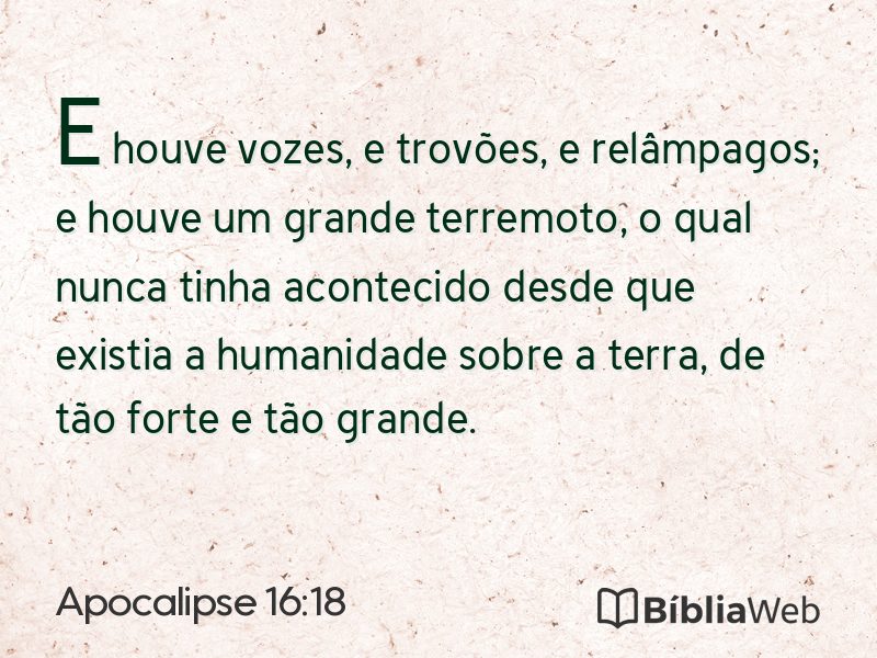 Apocalipse 16:18 em imagem para compartilhar