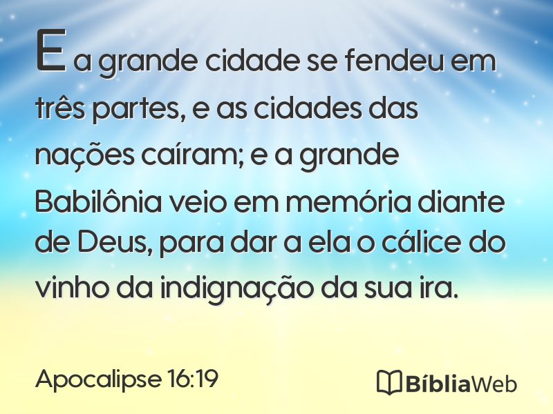Apocalipse 16:19 em imagem para compartilhar